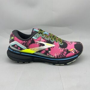 Brooks Ghost 15 Drip Womens Sise 8 Running Shoes Pink Black Sneaker Gym Training